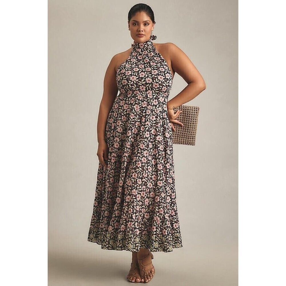 Anthropologie RIXO Jayne Halter Maxi Dress 5X